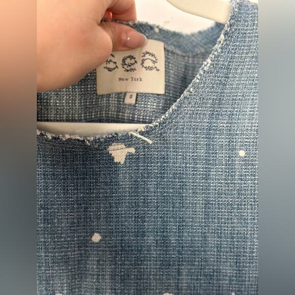 Sea top New York, embroidered short sleeve top size 0 - Picture 3 of 6